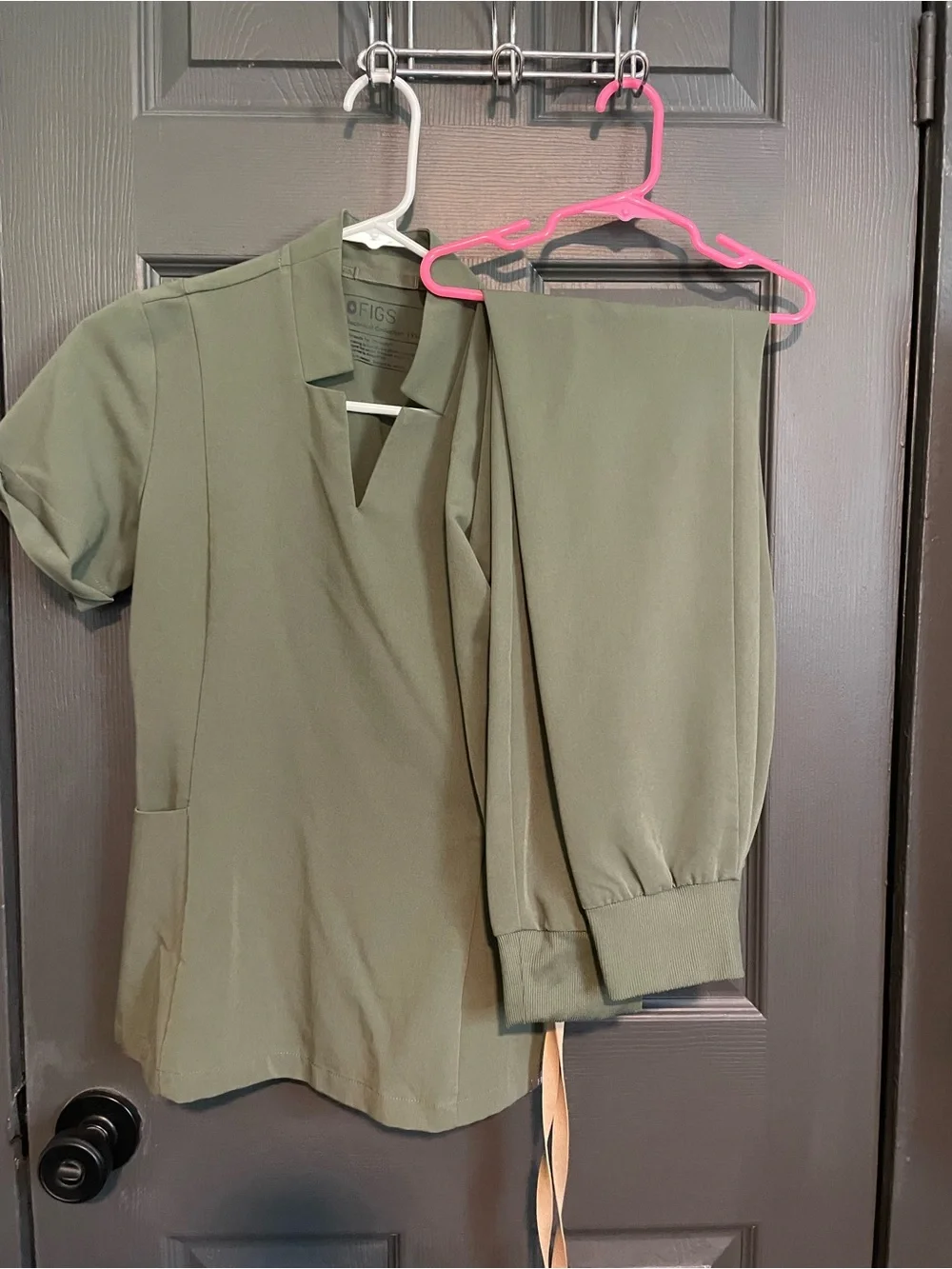 Figs Olive Green Track Jogger Set